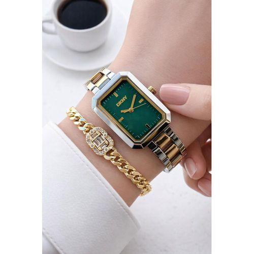 DKNY 2 Yıl Garantili 3 Atm Suya Dayanıklı Kararma Renk Atma Yapmaz Kadın Kol Saati+Bileklik DL009.25