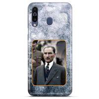 Alcatel 1S Kılıf Atatürk (32) Soft Silikon Kılıf Gri Buzul