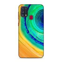 Samsung Galaxy M31 Kılıf Yesil Gol Arka Kapak Silikon Koruma Full Koruyucu