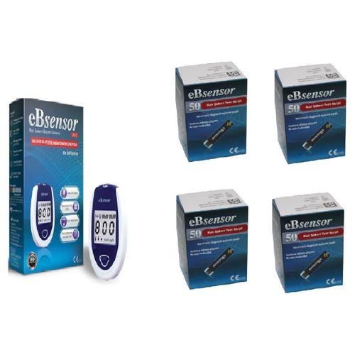 Ebsensor Kan Şeker Ölçümcihazı + X4 Kutu Ölçüm STRIBI(200 Ölçüm)