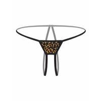 Özel Bölgesi Açık Leopar Desenli Fantezi G String