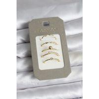 Pirinç Gold Renk 5'li Yüzük Seti