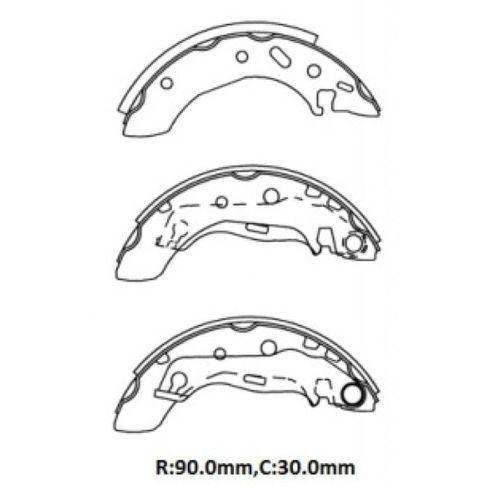 Ford Fiesta 1996 1999 Arka Fren Pabucu 1,25/1,3/1,4Cc (90X30) (Bramax) 96FX-2200-AB
