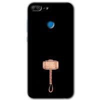 MRCİLETİSİM Honor 9 Lite Kılıf HD Desen Baskılı Arka Kapak + Temperli Cam - Thor Çekiç