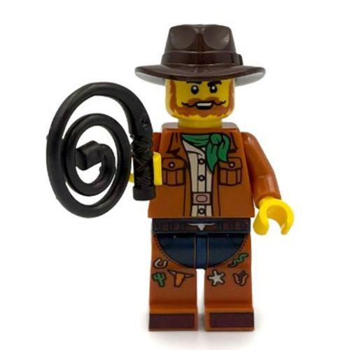 Orjinal Lego Minifigür Western Cowboy in Chaps with Whip