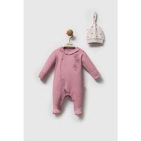 Moi Noi Flowers Şapkalı Tulum MNB1262 Mürdüm