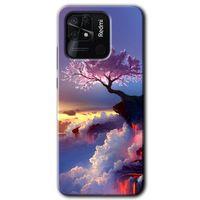 Redmi 10C Kılıf HD Desen Baskılı Arka Kapak - Wash Red Wall