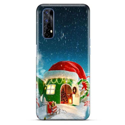Oppo Realme 7 Kılıf Snowix (2) Kabı Yeşil Kırmızı