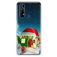 Oppo Realme 7 Kılıf Snowix (2) Kabı Yeşil Kırmızı