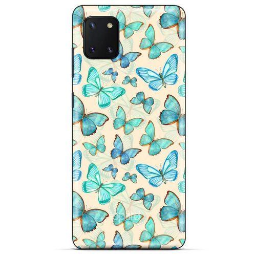 Huawei Y5P Kılıf Kelebek Etkisi (13) Silikon Kap Lacivert