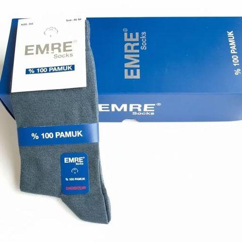 Emre Erkek  Dikişsiz Çorap 100% Pamuk - 12 Adet