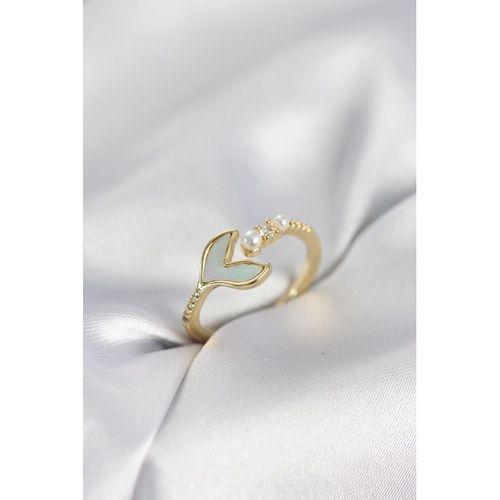 Gold Renk Balık Kuyruğu Model Kadın Yüzük