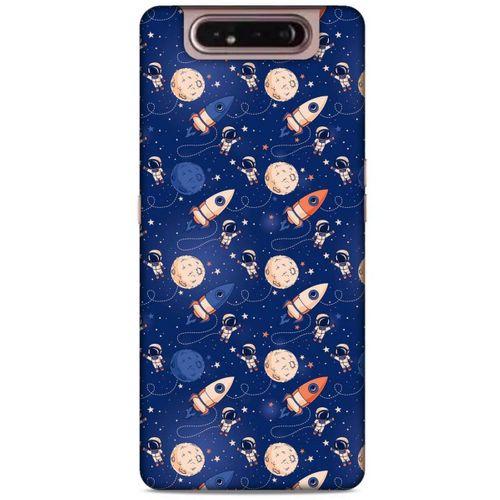 Samsung Galaxy A80 Uyumlu Kılıf Mavi Delisi (30) Silicone Case Galaksi