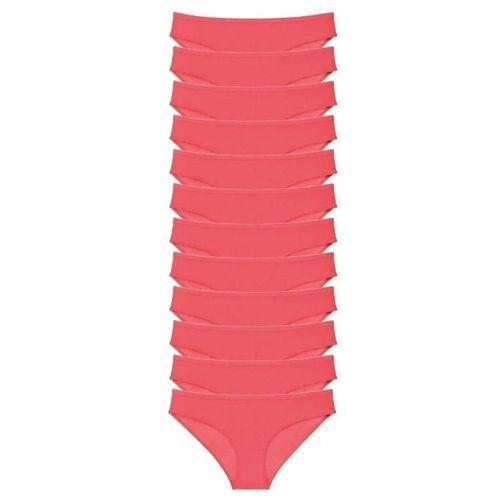 12 Adet Süper Eko Set Likralı Kadın Slip Külot Fuşya