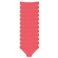 12 Adet Süper Eko Set Likralı Kadın Slip Külot Fuşya