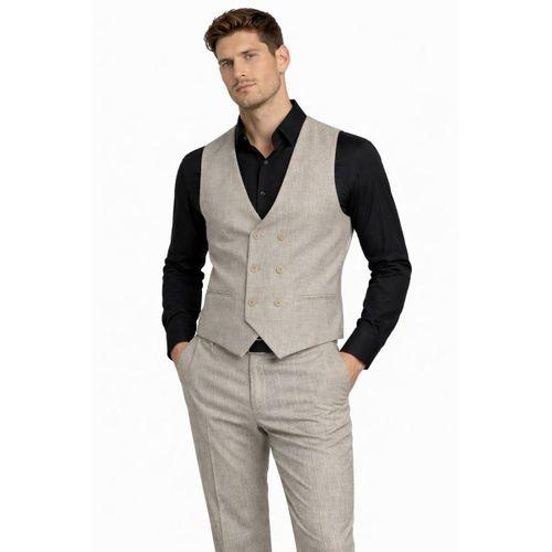 Erkek Silim Fit Yelekli Çift Yırtmaçlı Takım Elbise BGL-ST05329