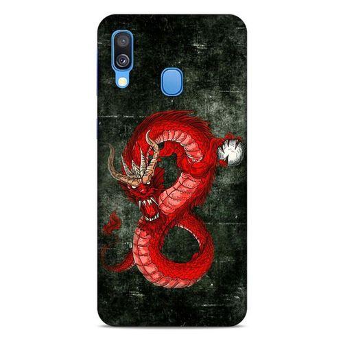 Samsung Galaxy A40 Kılıf Dragons (23) Ultra Koruma Kılıfı Tatoo Kırmızı Ejderha
