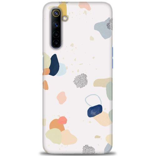 Realme 6 Kılıf HD Baskılı Kılıf - Benekler ve Renkler + Tam Ekran Koruyucu