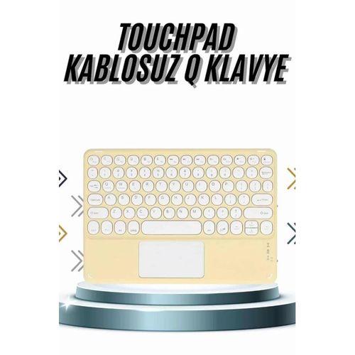 Android Ve İos Uyumlu Bluetooth Klavye Touchpad Slim Kablosuz Wifi Q Klavye