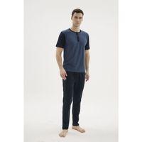 Kocabey 2205 Erkek Battal Midi Yaka Pijama Takım