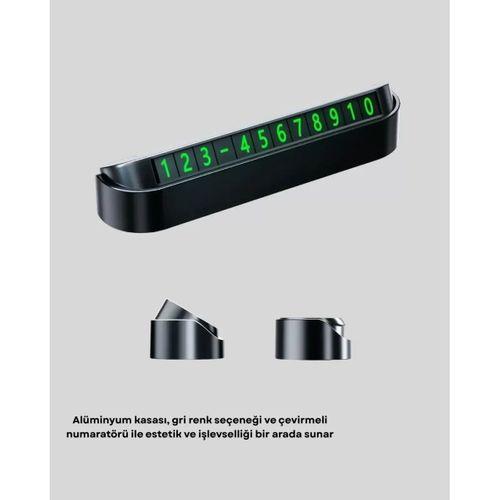 Alüminyum Kasa Gri Çevirmeli Araç İçi Telefon Numaratörü