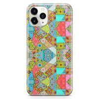 Apple iPhone 11 Pro Kılıf Yeşil Vintage Arka Kapak Koruma Desenli Full Koruyucu