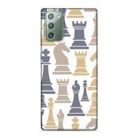 Samsung Galaxy Note 20 Kılıf Satranc Arka Kapak Silikon Koruma Full Koruyucu