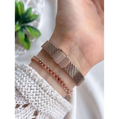 Lee Cooper Çelik Kordonlu 3 Atm Suya Dayanıklı + Bileklik Hediyeli Kadın Kol Saati VS.BLKT.0792