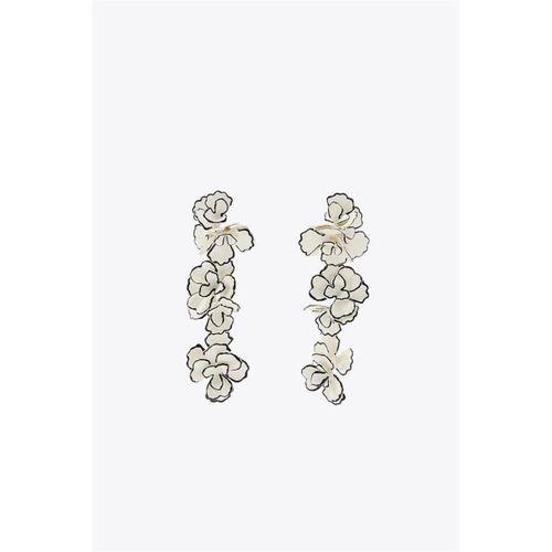 Çiçek Küpe - Beyaz