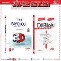 3D TYT Biyoloji ve AKM Dil Bilgisi Soru Bankası Seti 2 Kitap