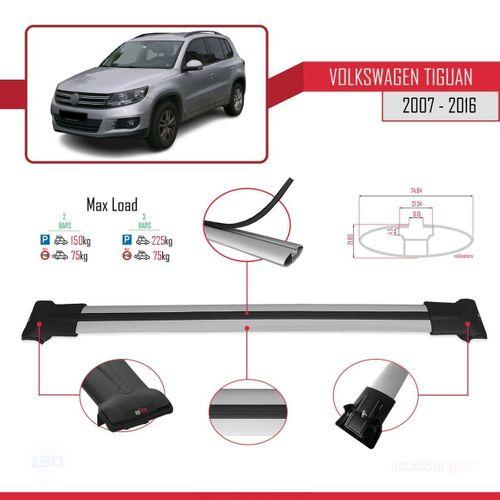 Volkswagen Tiguan 2007-2016 Arası ile uyumlu FLY Model Ara Atkı Tavan Barı GRİ