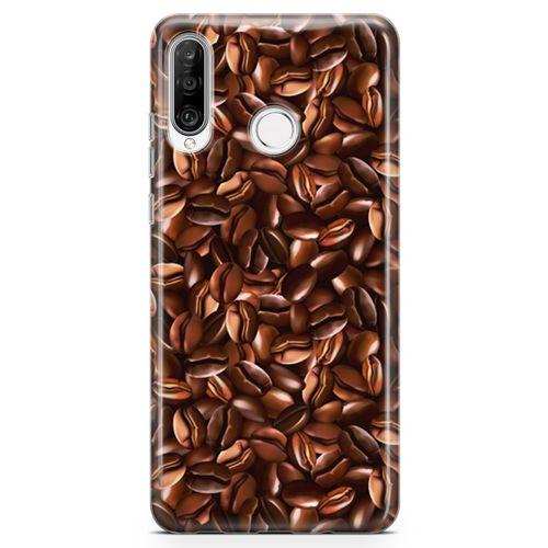 Huawei P30 Lite 2020 Kılıf Çekirdek Kahve Arka Kapak Koruma Desenli Full Koruyucu