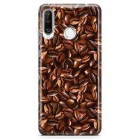 Huawei P30 Lite 2020 Kılıf Çekirdek Kahve Arka Kapak Koruma Desenli Full Koruyucu