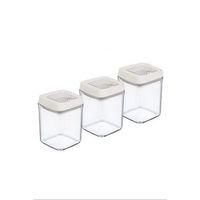 Vakumlu Erzak Kavanozu Kare 3lü Set Royaleks-OKY-234