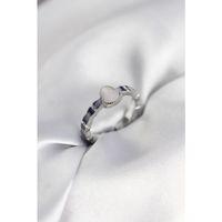 Gümüş Renk Mineli Su Kabağı Model Kadın Yüzük