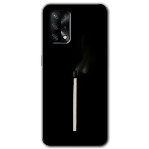 Oppo A74 Kılıf Baskılı Kapak - Sönmüş Kibrit + 5D Tam Kaplayan Cam