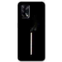 Oppo A74 Kılıf Baskılı Kapak - Sönmüş Kibrit + 5D Tam Kaplayan Cam
