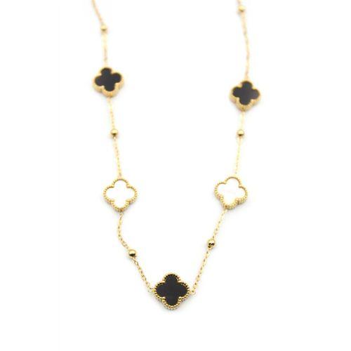 Boncuklu Yonca Kolye - Altın