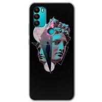 General Mobile GM 21 Plus Kılıf HD Desen Baskılı Arka Kapak + Temperli Cam - Heykel
