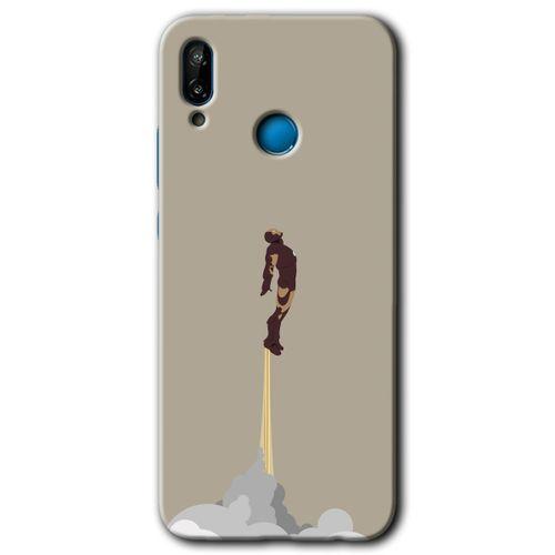 Huawei P20 Lite Kılıf Baskılı Kapak - Çizim Gezegen + 5D Tam Kaplayan Cam