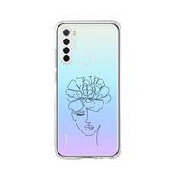 Redmi Note 8 Flower Women Art Desenli Premium Şeffaf Silikon Kılıf