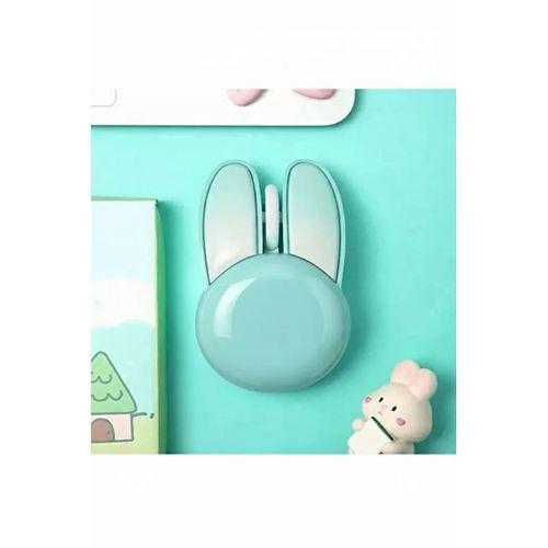 Tavşan Figürlü Kablosuz Mouse Pil Dahil Etiket Hediyeli Mavi