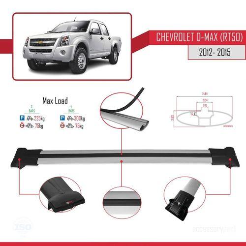 Chevrolet D-Max (RT50) 2012-2015 Arası ile Uyumlu FLY Model Ara Atkı Tavan Barı GRİ 3 ADET BAR