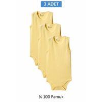 Sarı Askılı Body Zıbın 7-12 YAŞ Çocuklar İçin (3 ADET) Alttan Çıtçıtlı Özel Gereksinimli-D