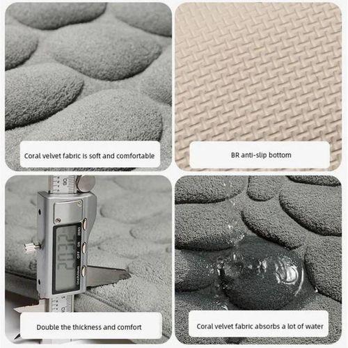 Zhlhome Kaydırmaz Banyo Paspası Gri 60x38Cm