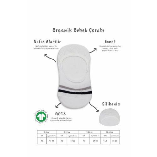 2'li Penye Babet Silikon Çemberli Çorap 30102 Gri Beyaz