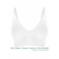 Alışveriş Meydanı Kadın Beyaz Penye Pamuk Toparlayıcı Küçültücü Balensiz Sütyen