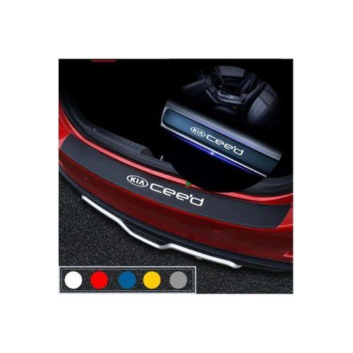Kia Ceed İçin Uyumlu Aksesuar Oto Bagaj Ve Kapı Eşiği Sticker Seti Karbon