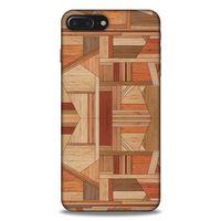 Lopard Apple Iphone 7 Plus Uyumlu Kılıf Wood'X (43) Thin Fit Kılıf Baskılı