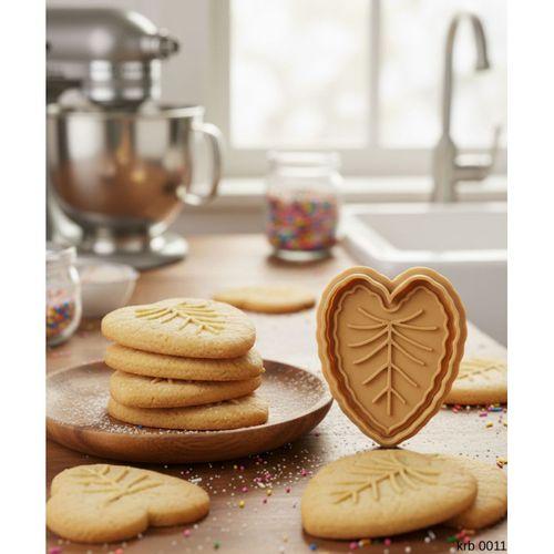 Ince Damar Kalp Yaprak Sekillendirici Kalip Kurabiye Hamur Kesici Oyun ve Seker Hamuru Seti